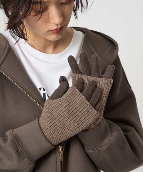 アームウォーマー 3WAY グローブ / 手袋 タッチパネル対応（手袋