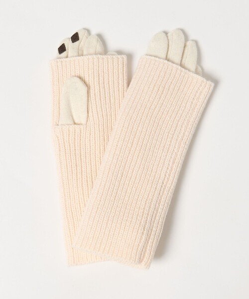 green label relaxing（グリーンレーベルリラクシング）の「アームウォーマー 3WAY グローブ / 手袋　タッチパネル対応（手袋・レディース・グレー/オフホワイト/ブラック/ライトグレー/モカ・FREE）」の17枚目の写真
