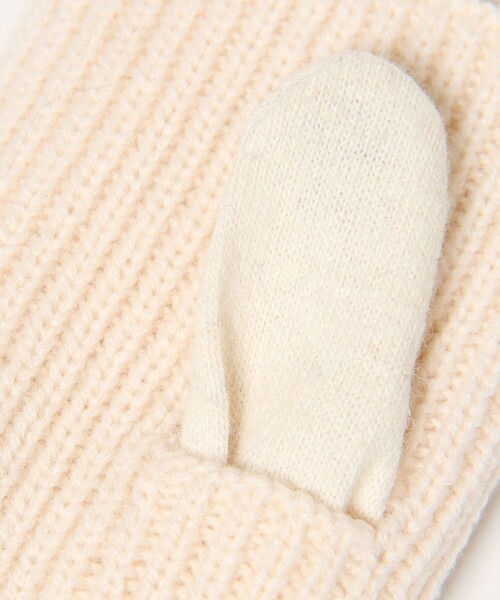 green label relaxing（グリーンレーベルリラクシング）の「アームウォーマー 3WAY グローブ / 手袋　タッチパネル対応（手袋・レディース・グレー/オフホワイト/ブラック/ライトグレー/モカ・FREE）」の15枚目の写真