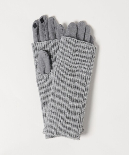 green label relaxing（グリーンレーベルリラクシング）の「アームウォーマー 3WAY グローブ / 手袋　タッチパネル対応（手袋・レディース・グレー/オフホワイト/ブラック/ライトグレー/モカ・FREE）」の12枚目の写真