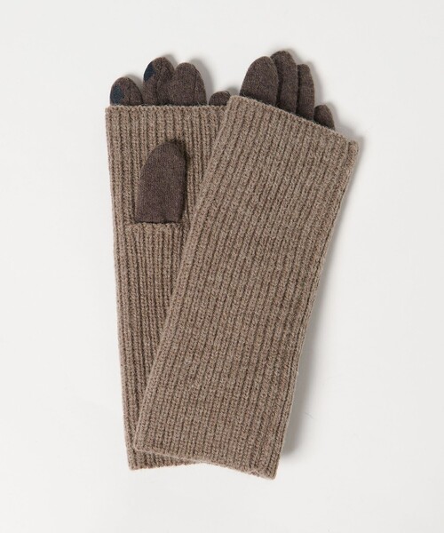 green label relaxing（グリーンレーベルリラクシング）の「アームウォーマー 3WAY グローブ / 手袋　タッチパネル対応（手袋・レディース・グレー/オフホワイト/ブラック/ライトグレー/モカ・FREE）」の9枚目の写真