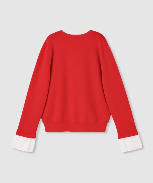 allureville（アルアバイル）の「レースカフスドッキングプルオーバー（ニット/セーター・レディース・グレー系その他/ブラック/レッド・2）」の10枚目の写真