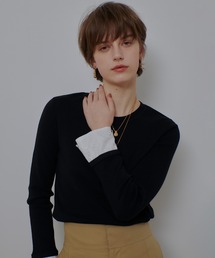 allureville | レースカフスドッキングプルオーバー(ニット/セーター)