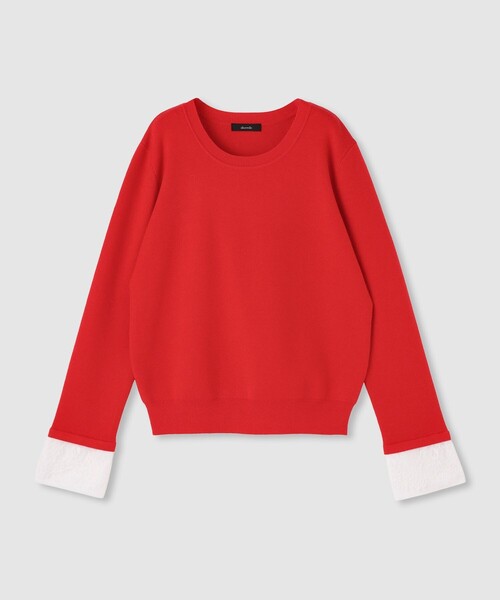 allureville（アルアバイル）の「レースカフスドッキングプルオーバー（ニット/セーター・レディース・グレー系その他/ブラック/レッド・2）」の8枚目の写真