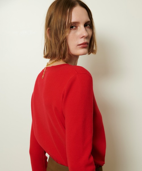 allureville（アルアバイル）の「レースカフスドッキングプルオーバー（ニット/セーター・レディース・グレー系その他/ブラック/レッド・2）」の6枚目の写真