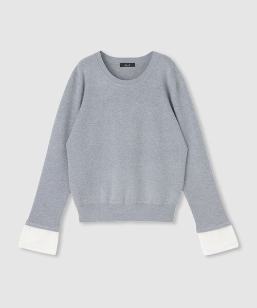 allureville（アルアバイル）の「レースカフスドッキングプルオーバー（ニット/セーター・レディース・グレー系その他/ブラック/レッド・2）」の15枚目の写真