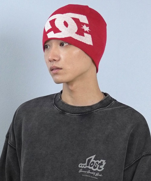 DC（ディーシー）の「DC/ディーシー ビーニー BIG STAR 2 DBE254222（ニットキャップ/ビーニー・メンズ・ブラック/レッド/グリーン・FREE）」の2枚目の写真