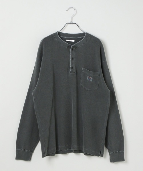 BAYFLOW（ベイフロー）の「ヘンリーネックワッフルTシャツ（Tシャツ/カットソー・メンズ・オフホワイト/ワイン/チャコールグレー・MEDIUM/LARGE）」の14枚目の写真