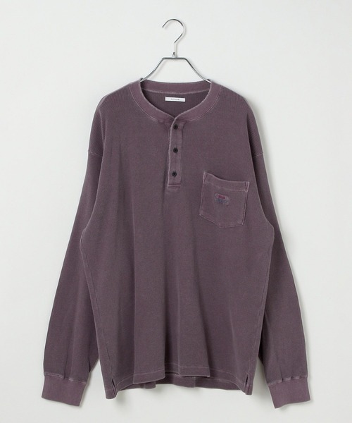 BAYFLOW（ベイフロー）の「ヘンリーネックワッフルTシャツ（Tシャツ/カットソー・メンズ・オフホワイト/ワイン/チャコールグレー・MEDIUM/LARGE）」の20枚目の写真