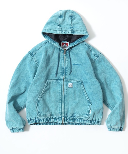 BEN DAVIS(ベンデイビス)の「BEN DAVIS/ベンデイビス WORKERS PARKA/オーバーサイズ ツイル ダック ヴィンテージ加工 ジップアップパーカー/ワークジャケット/中綿ジャケット/レディース メンズ(ブルゾン・メンズ・ターコイズブルー/ブラック/ブラウン/リアルツリーカモ・M/L/XL)」の13枚目の写真
