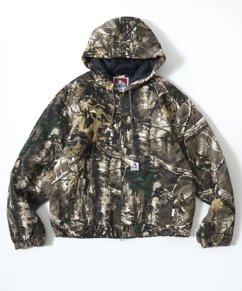 BEN DAVIS(ベンデイビス)の「BEN DAVIS/ベンデイビス WORKERS PARKA/オーバーサイズ ツイル ダック ヴィンテージ加工 ジップアップパーカー/ワークジャケット/中綿ジャケット/レディース メンズ(ブルゾン・メンズ・ターコイズブルー/ブラック/ブラウン/リアルツリーカモ・M/L/XL)」の14枚目の写真