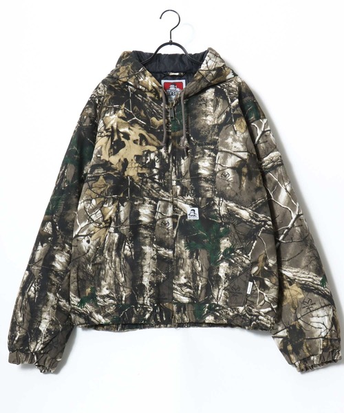 BEN DAVIS(ベンデイビス)の「BEN DAVIS/ベンデイビス WORKERS PARKA/オーバーサイズ ツイル ダック ヴィンテージ加工 ジップアップパーカー/ワークジャケット/中綿ジャケット/レディース メンズ(ブルゾン・メンズ・ターコイズブルー/ブラック/ブラウン/リアルツリーカモ・M/L/XL)」の10枚目の写真