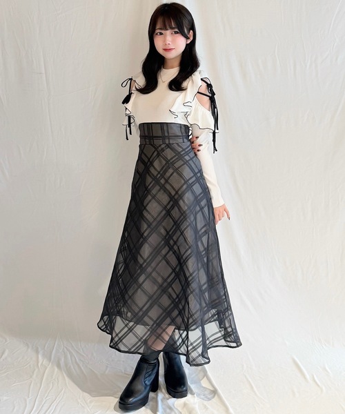 セール】バイカラーリボンドッキングワンピース（ワンピース）｜NOMAE