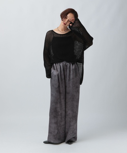 LEPSIM(レプシィム)の「むら柄イージーパンツ 579667(その他パンツ・レディース・キャメル/アイボリー/チャコールグレー・FREE)」の19枚目の写真