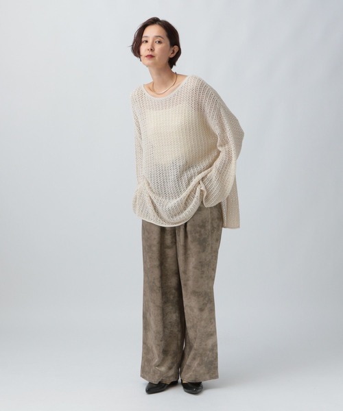 LEPSIM(レプシィム)の「むら柄イージーパンツ 579667(その他パンツ・レディース・キャメル/アイボリー/チャコールグレー・FREE)」の14枚目の写真