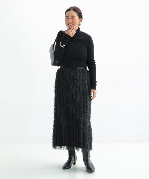 Demi-Luxe BEAMS（デミルクス ビームス）の「【1/1値下げ】フェザー ジャガード ドレス スカート .M（スカート・レディース・ブラック・38/36）」の22枚目の写真