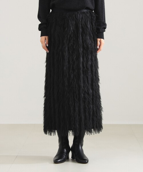 Demi-Luxe BEAMS（デミルクス ビームス）の「【1/1値下げ】フェザー ジャガード ドレス スカート .M（スカート・レディース・ブラック・38/36）」の6枚目の写真