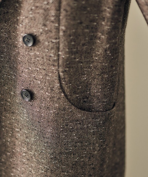 12Twelve Agenda（トゥエルブ　アジェンダ）の「ミックスツイードダブルジャケット（テーラードジャケット・レディース・ブラウン/ブラック・M）」の8枚目の写真