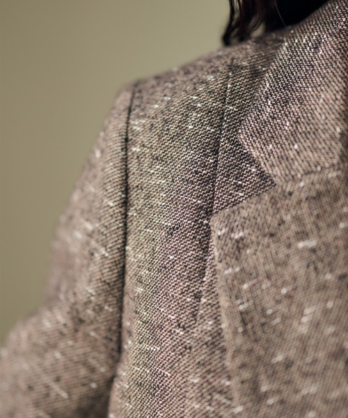 12Twelve Agenda（トゥエルブ　アジェンダ）の「ミックスツイードダブルジャケット（テーラードジャケット・レディース・ブラウン/ブラック・M）」の9枚目の写真