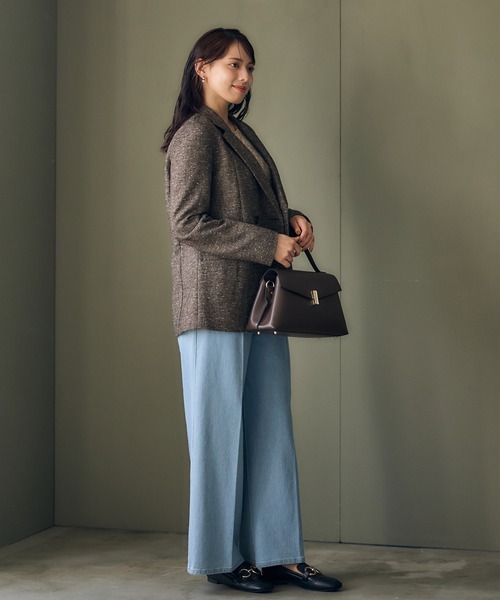 12Twelve Agenda（トゥエルブ　アジェンダ）の「ミックスツイードダブルジャケット（テーラードジャケット・レディース・ブラウン/ブラック・M）」の6枚目の写真