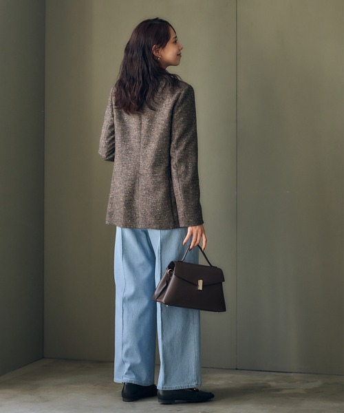 12Twelve Agenda（トゥエルブ　アジェンダ）の「ミックスツイードダブルジャケット（テーラードジャケット・レディース・ブラウン/ブラック・M）」の7枚目の写真