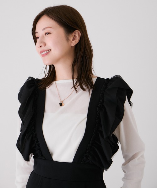 Jayro(ジャイロ)の「フリルサスジャンパースカート(ワンピース・レディース・チャコールグレー/ブラック/ベージュ・M)」の9枚目の写真