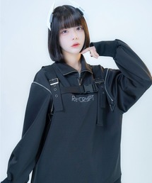 Re:CRYPT（リクリプト）の「2WAYハーネス ハーフジップスウェット / 裏毛 オーバーサイズ フロントロゴ（スウェット）」