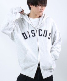 DISCUS ATHLETIC（ディスカス　アスレチック）の「DISCUS ATHLETIC（ディスカスアスレチック）カレッジロゴアップリケ USAコットン ヘビーウェイトスウェットジップパーカー メンズ レディース ユニセックス（パーカー・メンズ）」