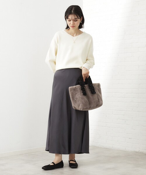 THE SHOP TK （ザ ショップ ティーケー ）の「フリルハンドルフェイクファーバッグ（トートバッグ・レディース・ブラウン系その他/キャメル/スミクロ・00）」の5枚目の写真