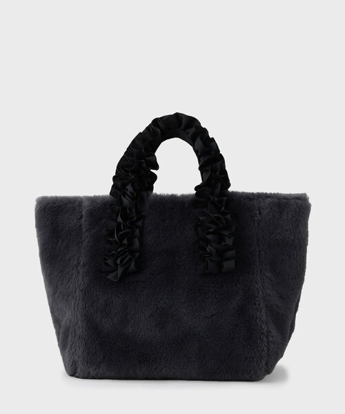 THE SHOP TK （ザ ショップ ティーケー ）の「フリルハンドルフェイクファーバッグ（トートバッグ・レディース・ブラウン系その他/キャメル/スミクロ・00）」の7枚目の写真