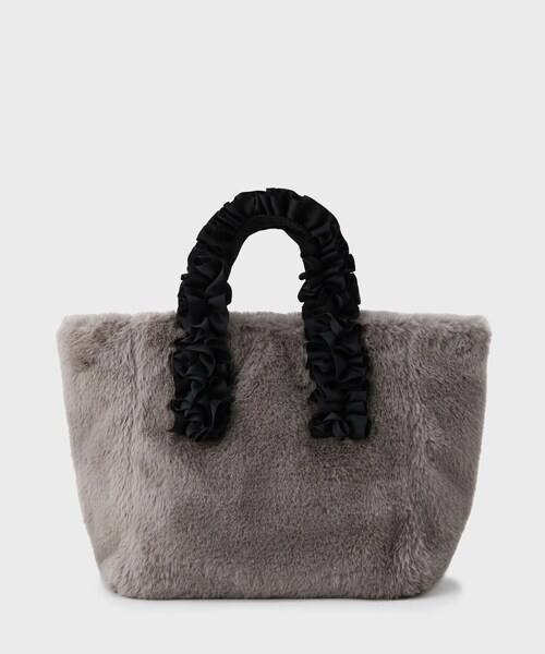 THE SHOP TK （ザ ショップ ティーケー ）の「フリルハンドルフェイクファーバッグ（トートバッグ・レディース・ブラウン系その他/キャメル/スミクロ・00）」の8枚目の写真