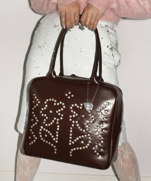 セール】【HEY! Mrs ROSE】Rhinestone Boston（ボストンバッグ）｜HEY
