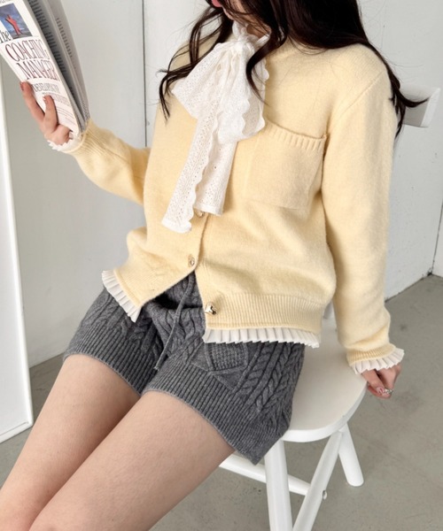 SOLLON.(ソルロン)の「ケーブルニットホットパンツ(その他パンツ・レディース・アイボリー/ブラック/グレー/チャコールグレー・FREE)」の13枚目の写真