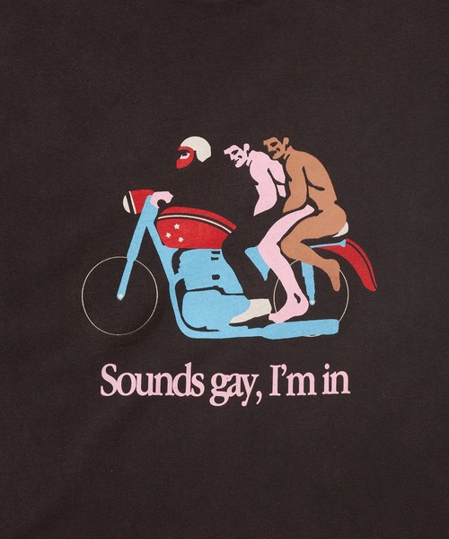 Carne Bollente(カルネボレンテ)の「Sounds Gay Were In(Tシャツ/カットソー・メンズ・ブラック・S/M/L)」の2枚目の写真