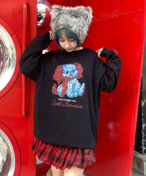 Candy Stripper(キャンディストリッパー)の「SWEET MEMORIES SWEAT ワンピース(スウェット・レディース・ブラック/レッド/ピンク/オフホワイト・FREE)」の22枚目の写真