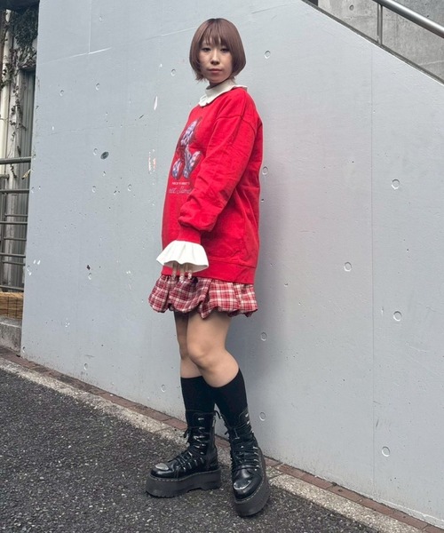 Candy Stripper(キャンディストリッパー)の「SWEET MEMORIES SWEAT ワンピース(スウェット・レディース・ブラック/レッド/ピンク/オフホワイト・FREE)」の19枚目の写真
