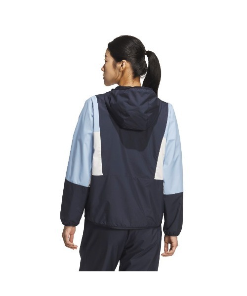 adidas（アディダス）の「アディダス adidas トラム ルーズフィット カラー ブロッキング ウインドブレーカー ジャケット（ナイロンジャケット・レディース・ネイビー/ブラック/グレー・XL/S/L/M）」の5枚目の写真