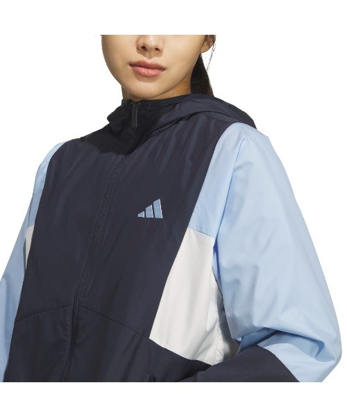 adidas（アディダス）の「アディダス adidas トラム ルーズフィット カラー ブロッキング ウインドブレーカー ジャケット（ナイロンジャケット・レディース・ネイビー/ブラック/グレー・XL/S/L/M）」の6枚目の写真