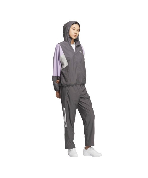adidas（アディダス）の「アディダス adidas トラム ルーズフィット カラー ブロッキング ウインドブレーカー ジャケット（ナイロンジャケット・レディース・ネイビー/ブラック/グレー・XL/S/L/M）」の8枚目の写真