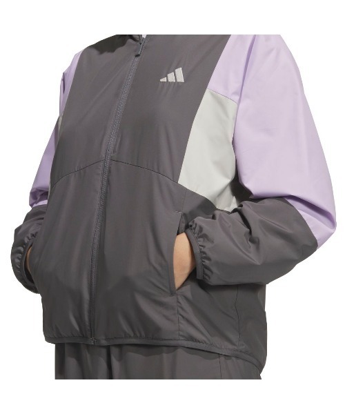 adidas（アディダス）の「アディダス adidas トラム ルーズフィット カラー ブロッキング ウインドブレーカー ジャケット（ナイロンジャケット・レディース・ネイビー/ブラック/グレー・XL/S/L/M）」の10枚目の写真