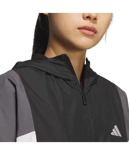 adidas（アディダス）の「アディダス adidas トラム ルーズフィット カラー ブロッキング ウインドブレーカー ジャケット（ナイロンジャケット・レディース・ネイビー/ブラック/グレー・XL/S/L/M）」の14枚目の写真