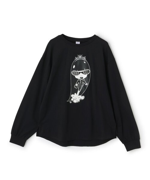 ANNA SUI mini(アナスイ・ミニ)の「【LADIES】アストロANNA長袖Tシャツ(Tシャツ/カットソー・レディース・オフホワイト/ブラック・F)」の2枚目の写真