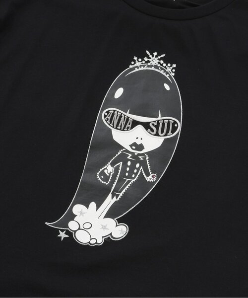 ANNA SUI mini(アナスイ・ミニ)の「【LADIES】アストロANNA長袖Tシャツ(Tシャツ/カットソー・レディース・オフホワイト/ブラック・F)」の5枚目の写真