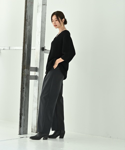 STYLE DELI(スタイルデリ)の「【BLK001】ストラクチャーリブカーディガン(カーディガン/ボレロ・レディース・ブラック・FREE)」の14枚目の写真