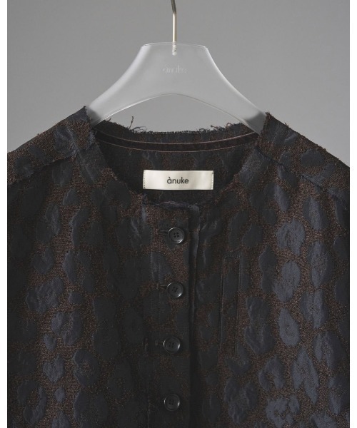 anuke(アンヌーク)の「anuke Leopard Jacquard Jacket 62520110(その他アウター・レディース・ブラウン・38/36)」の11枚目の写真