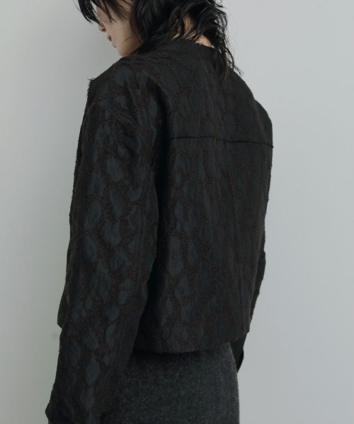 anuke(アンヌーク)の「anuke Leopard Jacquard Jacket 62520110(その他アウター・レディース・ブラウン・38/36)」の3枚目の写真