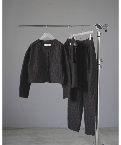 anuke(アンヌーク)の「anuke Leopard Jacquard Jacket 62520110(その他アウター・レディース・ブラウン・38/36)」の9枚目の写真