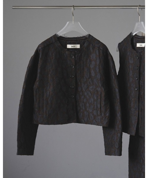 anuke(アンヌーク)の「anuke Leopard Jacquard Jacket 62520110(その他アウター・レディース・ブラウン・38/36)」の10枚目の写真