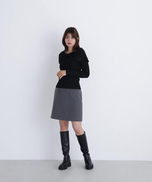 NATURAL BEAUTY BASIC(ナチュラルビューティーベーシック)の「◇フロントリボンニット(ニット/セーター・レディース・オフホワイト/グレー/ブラック・FREE)」の14枚目の写真