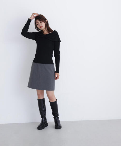 NATURAL BEAUTY BASIC(ナチュラルビューティーベーシック)の「◇フロントリボンニット(ニット/セーター・レディース・オフホワイト/グレー/ブラック・FREE)」の16枚目の写真